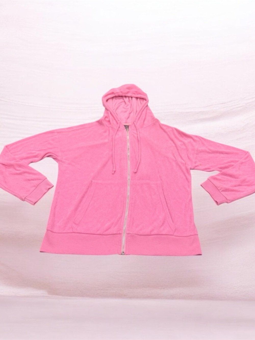 Suzette collection Women's Pink Zip-Up Hoodie Jacket Size M/L